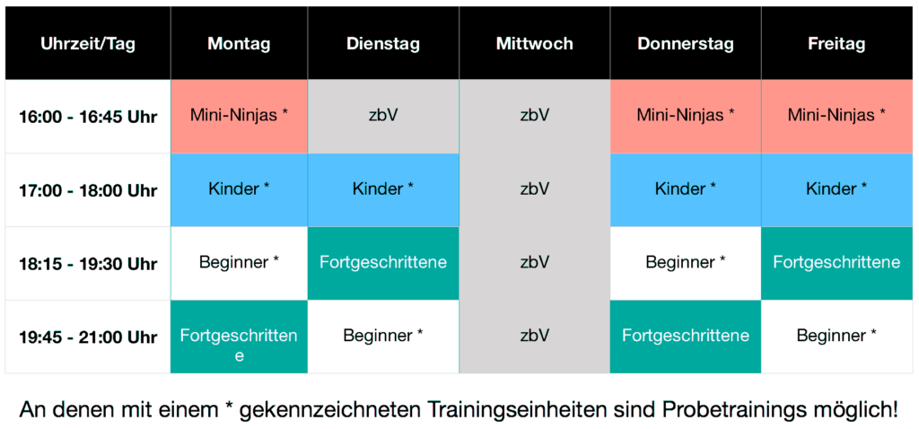 Trainingsplan