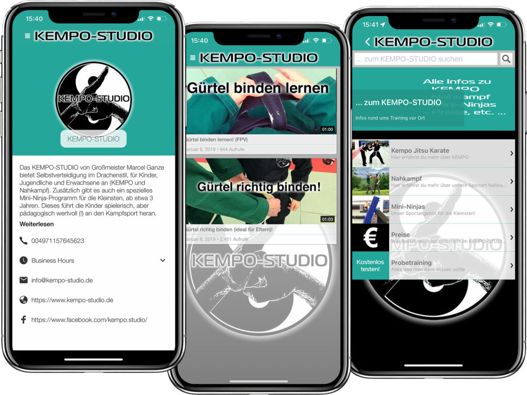 Die APP vom KEMPO-STUDIO - kostenlos!